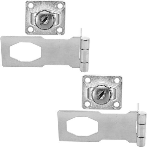 Set aus 2 klappbaren Sicherheitsverschlüssen aus Edelstahl (1/5)