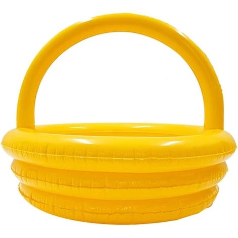 Grand panier gonflable pour piscine, panier rond et portable avec poignée, panier géant de rangement pour boissons idéal pour les fêtes d'été à la plage et à la piscine. (1/5)