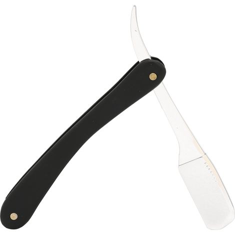Rasoir droit portable vintage pour hommes - Lame mate, prise en main ergonomique et durable - Argenté (1/5)
