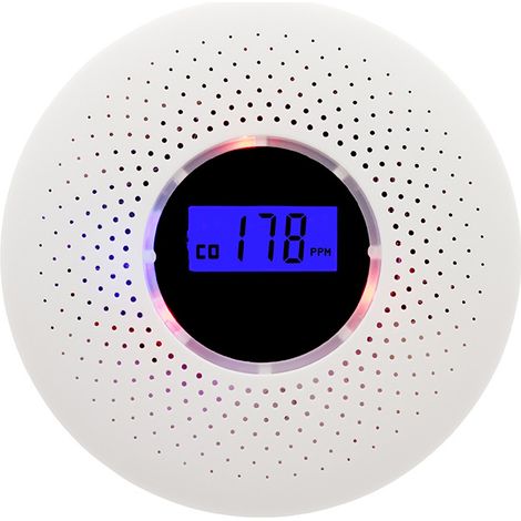 Rauchmelder Kohlenmonoxid-Detektor Combo mit digitaler Anzeige und Sound Light Alarm, 2-in-1 Rauchmelder mit Batterie betrieben für Zuhause, Reisen oder Wohnmobil (1/5)