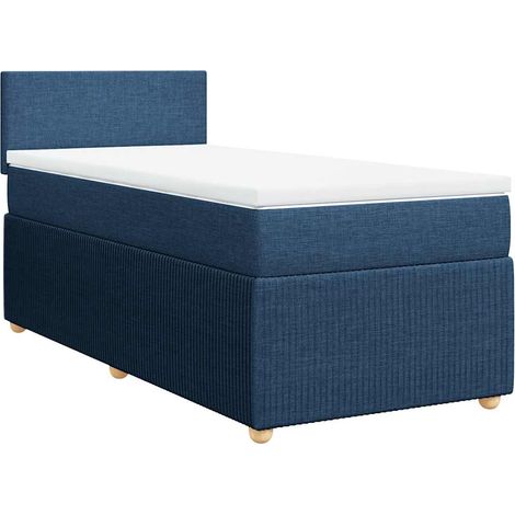 Maison Exclusive - Giroletto a Molle con Materasso Blu 80x200 cm inTessuto