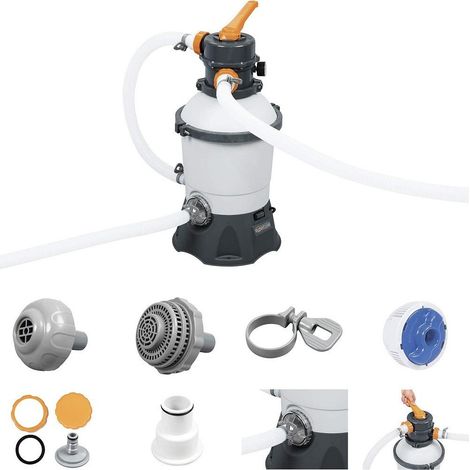 TRADE SHOP - Pompa Di Filtraggio A Sabbia Capacità Pompa 3.596 L/h Per Piscina Fuori Terra 58515 - (1/5)