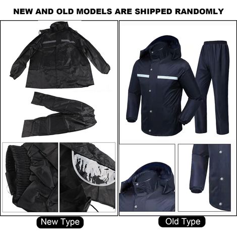 Ensemble imperméable Oxford épais avec bandes réfléchissantes pour hommes et femmes - Taille XL (1/5)