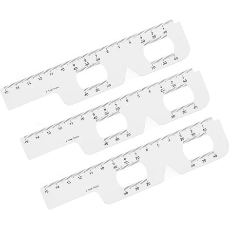 3-teiliger PD-Pupillenmesslineal, optisches Instrument zur Messung des Pupillenabstands und zur Anpassung von Brillenfassungen (1/5)