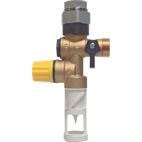 Groupe double sécurité téflon orientable + raccord diélectrique pour eau calcaire (1/2)