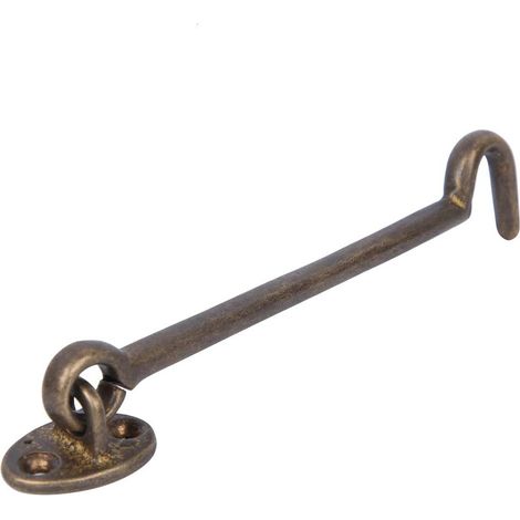 Crochet de Confidentialité en Laiton Doré, Loquet de Porte Solide Et Robuste de 6,7 Pouces, Crochet de Porte épais, Crochet de Cabine Et Loquet à œil (Laiton2Pcs)
