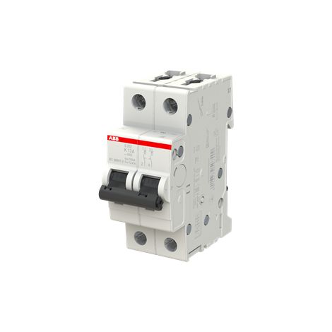 DISJONCTEUR S202 2P 13A COURBE K RACCORDEMENT A VIS - 10KA (2MODULES) 2CDS252001R0447 ABB 352287