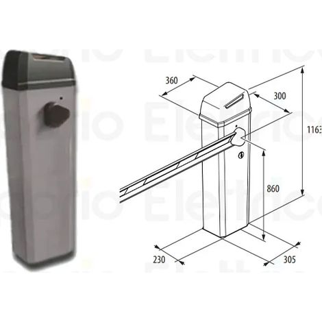 faac barrière automatique 24v b614 ral 9006 1046143