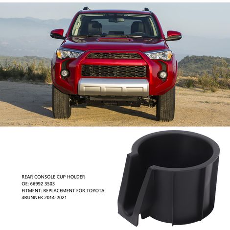 Supporto universale per bevande con inserto in ABS rimovibile - Ricambio parte 66992-35030 per Toyota 4Runner (2014-2021) - Portabicchieri centrale posteriore della console (1/5)