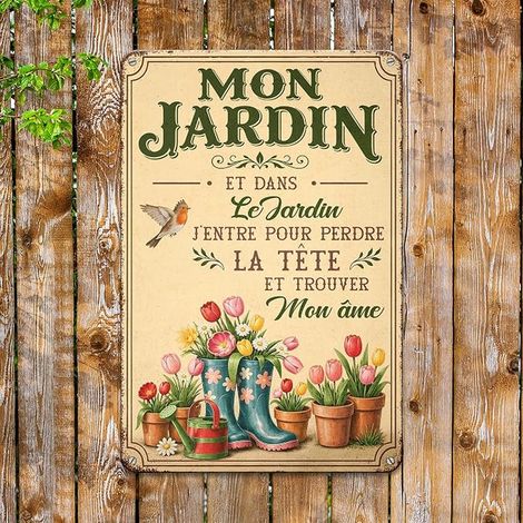 Metal Plaque Vintage Frame, Garden Sign, Granny Gift, Vintage Metal Sign, Grandmother's Day Gift (Model 3) (1/3)