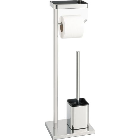 Toilet Roll Holder Set with Brush and Shelf (1/5)