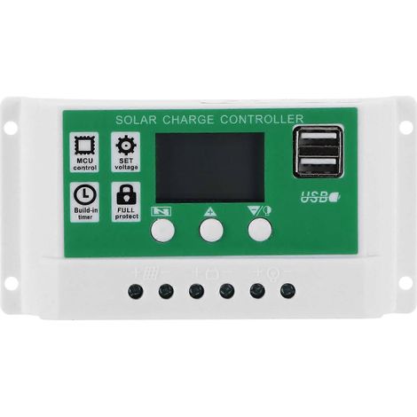 10A 12V 24V MPPT-Solarladeregler mit LCD-Display, effizienter Dual-Spannungs-Batterieregler (1/5)