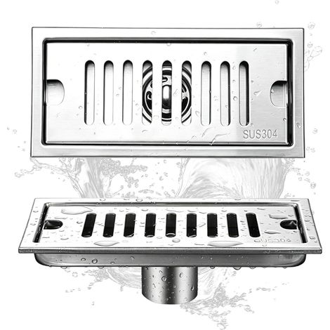 Scarico doccia rettangolare lungo, 20 cm di diametro (1/5)