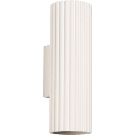 Wandlampe Aluminium GU10 20 cm hoch Creme 2-flammig länglich Modern