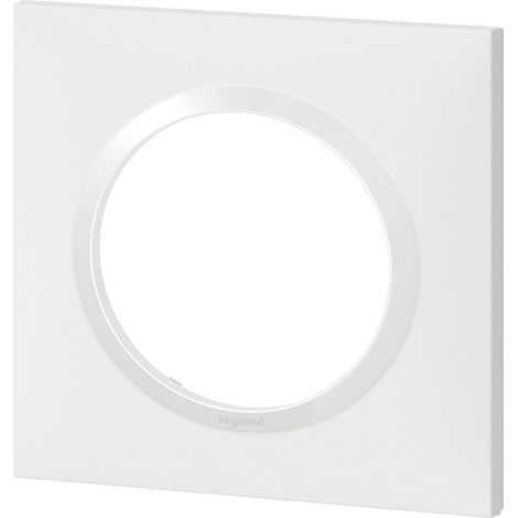 LEGRAND - Plaque carrée dooxie 1 poste finition blanc
