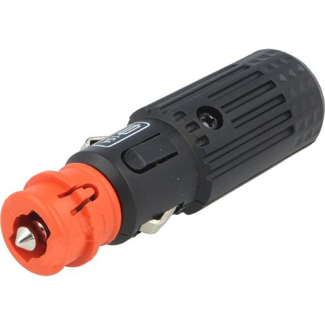 Adnauto – Prise allume-cigare male 12V 15A avec fusible – Tension 12/24V DC – Adaptateur pour véhicule – Protection contre surcharges