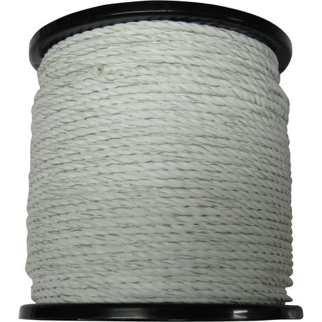 Electric Fence Rope Poly Fencing 6MM x 400M (Horse Paddock Polyrope White)