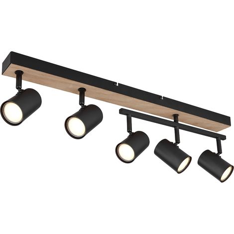 Globo - foco - Robby - negro - metal - foco de superficie - GU10