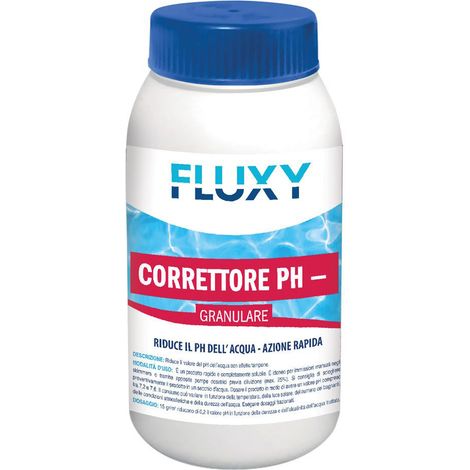 CORRETTORE GRANULARE DI PH- PER PISCINE RIDUCE IL PH DELL'ACQUA 1KG FLUXY