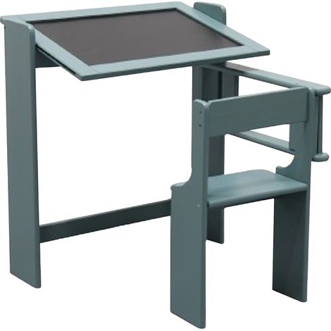 MOBILI Scrivania pieghevole in ardesia di 67x68x55 cm di colore VERDE (1/5)