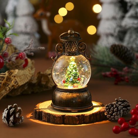 Boule À Neige De Illuminée, Lanterne Boule À Neige De Vintage, Lanterne Bo-ULE De N-eige Père No-ël Portable avec - MMCD-ZGL-04996 (1/5)
