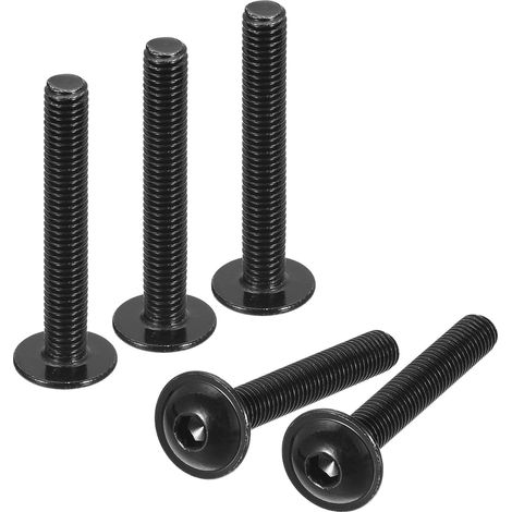 50 Pcs Vis À Tête Cylindrique À Embout Hexagonal M5x35mm (Noir) (1/5)