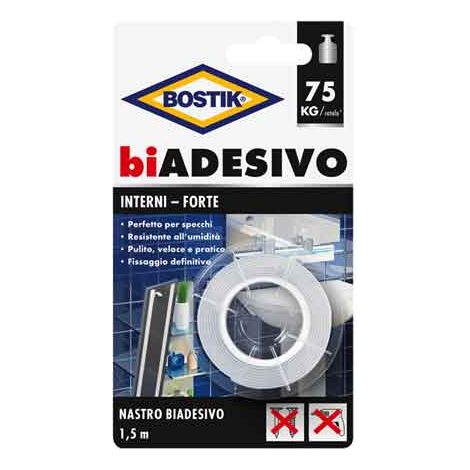 NASTRO BIADESIVO 'INTERNI' BOSTIK mm 19x1,5mt - BOSTIK