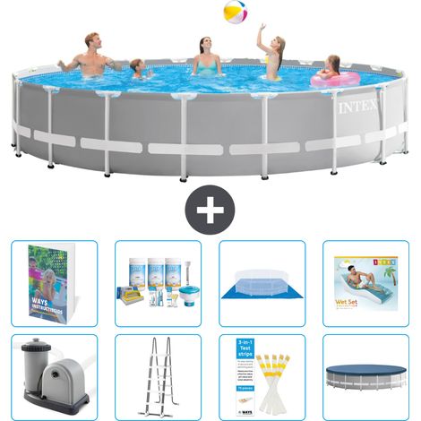 Prism Frame Pool Rund - 610x132 cm - 9-teilig S683
