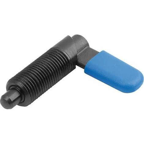 KIPP Sperrriegel M10x1 Ø4mm Form C Gewindehülse Stahl brüniert (1/3)