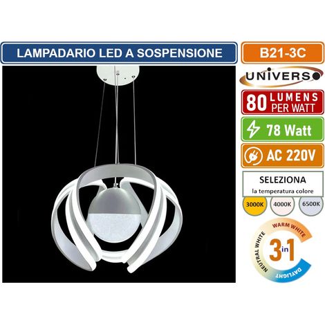 UNIVERSO  B21-3C LAMPADARIO LED A SOSPENSIONE 78W CHANGING COLOR CCT 3in1 (1/4)