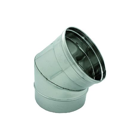 Coude courbe' pour conduits de fume'e 45o   10 cm en acier inoxydable AISI 304 accessoires poeles poeles