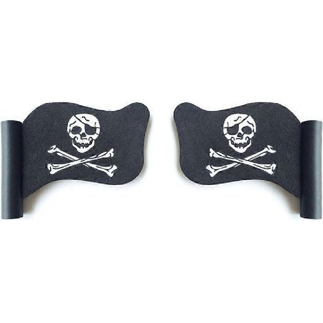 Antenne de voiture boule noire drapeau pirate, décoration extérieure pour voiture (1/5)