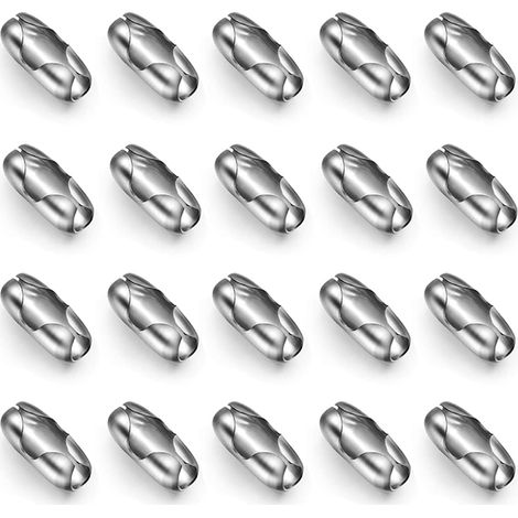 20 Connecteur de chaîne, Acier inoxydable, Pour chaîne à billes 4,5 mm, Stores romains et verticaux (1/5)