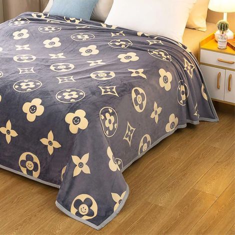 Flanelldecke, Kühldecke, dicke Decke, Kinderdecke, Kuscheldecke, Geschenkdecke zum Firmenjubiläum, Trendmarke, 150 cm x 200 cm, gesäumte Kanten (1/5)