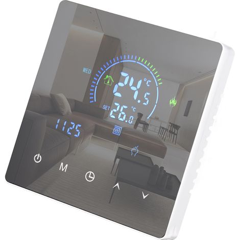 Thermostat régulateur de température intelligent programmable écran LCD commande tactile pour maison bureau école hôtel (1/5)