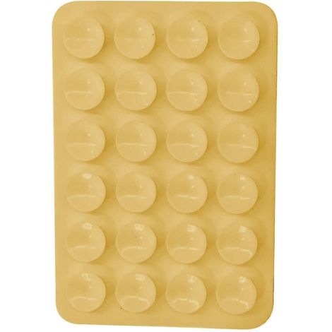 Packung mit 5 Silikon-Saugnapf-Klebehalterungen für Handyhüllen, kompatibel mit iPhone- und Android-Hüllen, freihändige Handyhalterung (gelb). (1/4)