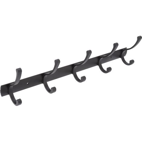 Türhaken, verdickte Aufbewahrungshaken, Badezimmer-Garderobenhaken, Kleiderbügel, schwarz, für Außenbeleuchtung, Haken aus modernem Aluminium. (1/4)