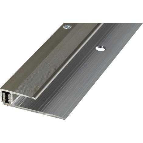 Abschlussprofil PROLINE PROVARIO Uni, 7-18 mm, Aluminium, 100 cm, breites Basisprofil, eloxiert Edelstahl (1/3)