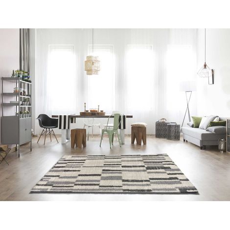 ATTICGO Tapis abstrait ENYA 33 Argent 80x150 cm (1/4)