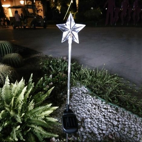 Lampe décorative solaire à 6 LED, lampe en forme de tournesol, lampe solaire LED colorée en forme de soleil, étoile et lune. (1/5)