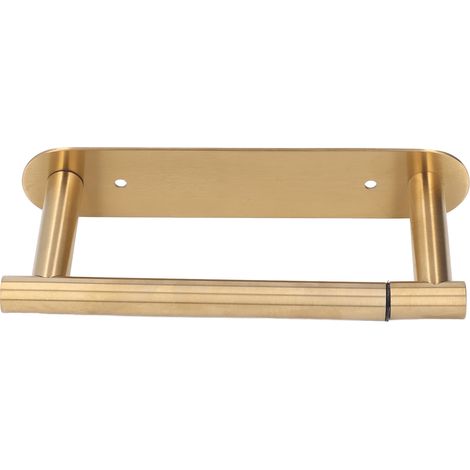 Soavoa Porte-Papier Acier Inoxydable 304 Doré Brossé pour Salle de Bain et WC Design Élégant Anti-Rouille 1 Pièce (1/4)