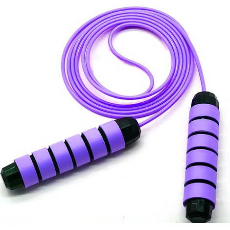 Corde à Sauter - Câble en PVC Antidérapant avec Manches Ergonomiques et Roulements à Billes - Ajustable en Longueur - Pour Adulte et Enfant - 1 Pièce (1/5)