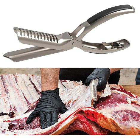 Outil pour retirer la membrane des côtes levées au barbecue, ensemble d'outils professionnels en acier inoxydable avec pince à arc et poignée antidérapante pour la cuisson en extérieur-AquaForge (1/5)