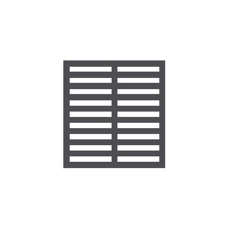 Grille Gauche/Droit Blanc pour 7455.3300 - Combisteel