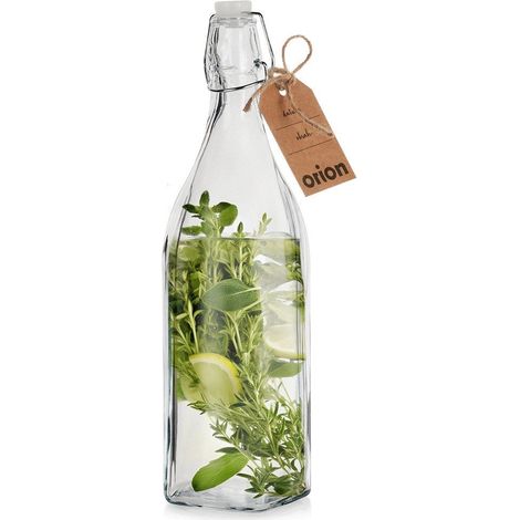 Botella con clip de cristal 1 l (1/5)