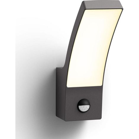 Philips LED Außenwandleuchte Splay anthrazit mit Bewegungssensor warmweiß Wandleuchte (1/5)
