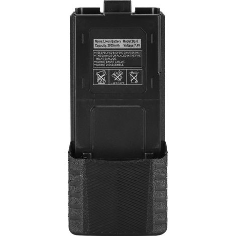 Batterie Li-Ion étendue BL-5L avec coque ABS pour Talkie-Walkie UV-5R, UV-5RX3, RD-5R, UV-5RTP, UV-5X3