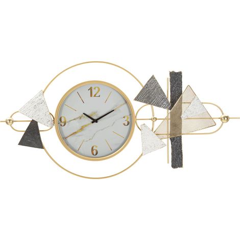Orologio da parete Amy XL orizzontale in ferro multicolor