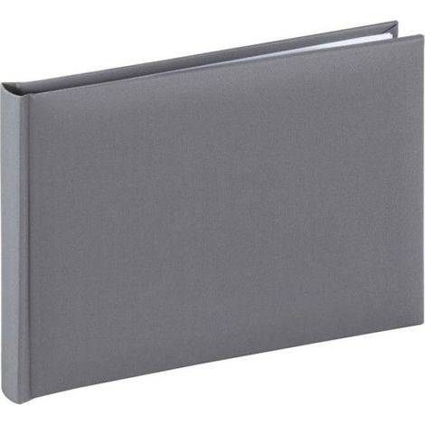 Fotoalbum – 24 x 17 cm – 36 weiße Seiten – strukturierter grauer Einband – 1 Stück
