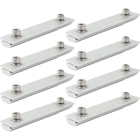 Set mit 8 Aluminiumprofilverbindern für Paneele – Für die Photovoltaik-Montage – 14 cm
